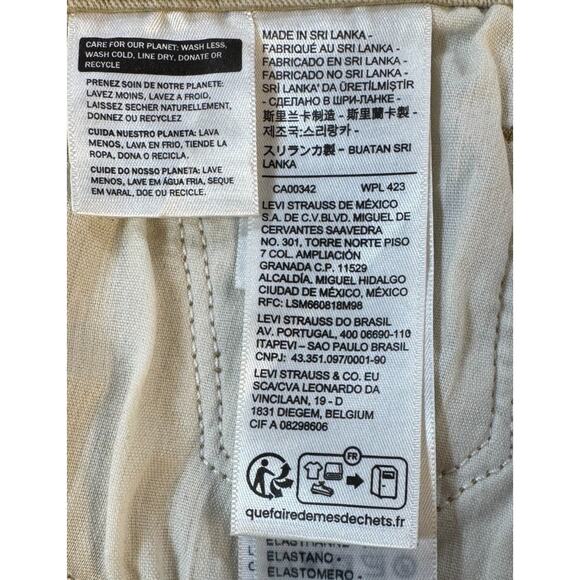 Levis 414 Womens Classic Straight Jeans Size 4 Tan Stretch Denim - Picture 16 of 16